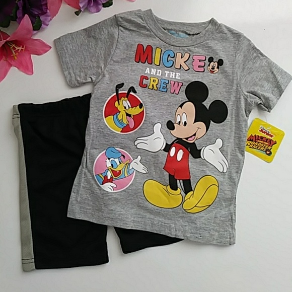 Disney Other - Disney 2 Piece Shorts Set Mickey Goofy Donald